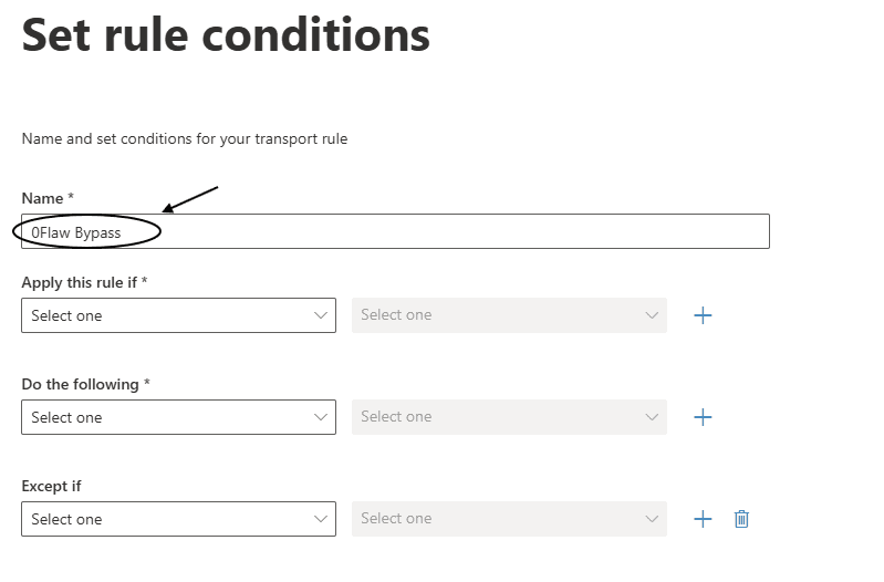 Rule naming interface