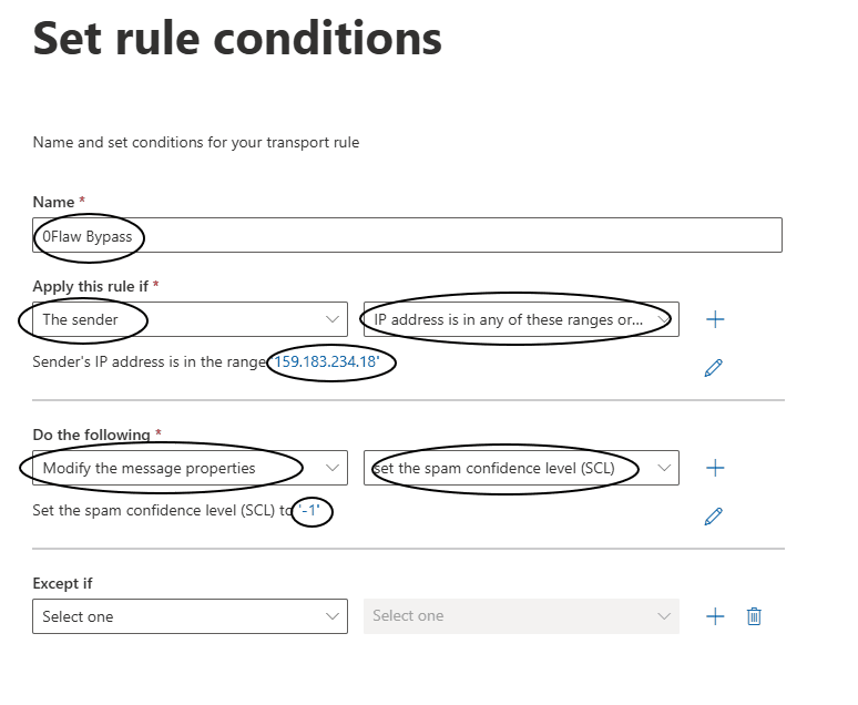 Final configured rule