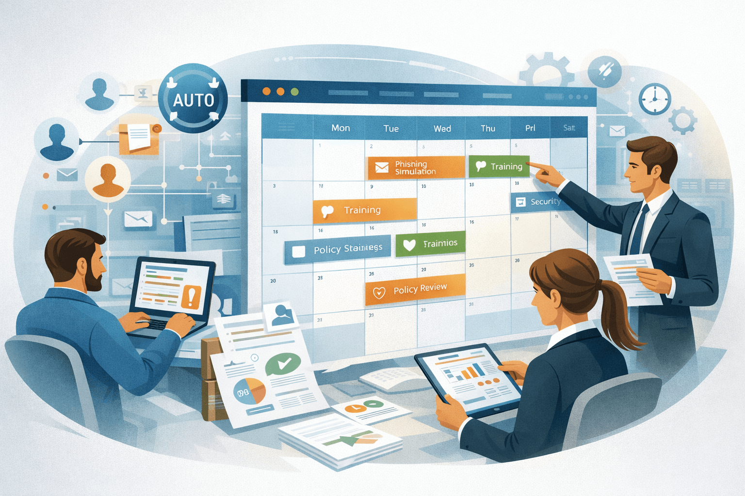 Calendrier 0Flaw - planification des campagnes, audiences et mode automatique